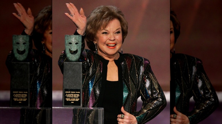 Shirley Temple accepting a Lifetime Achievement Award in 2006.