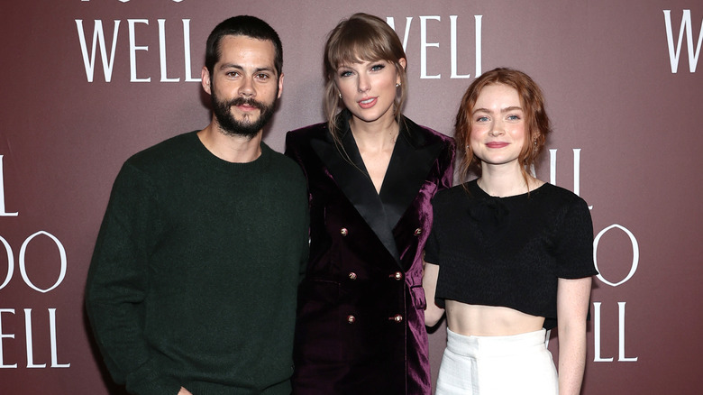 Dylan O'Brien, Taylor Swift, and Sadie Sink pose together