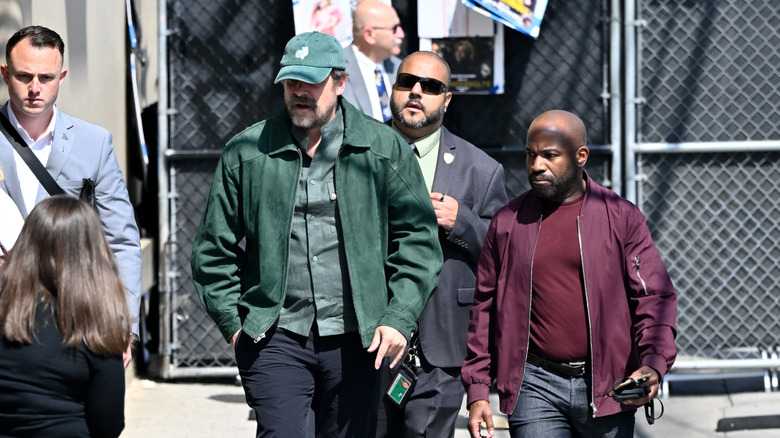 David Harbour arriving at "Jimmy Kimmel Live."