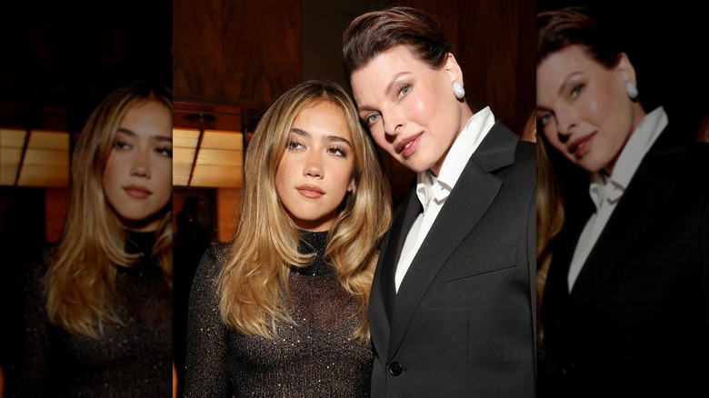 Valentina Paloma Pinault with Linda Evangelista in 2025.