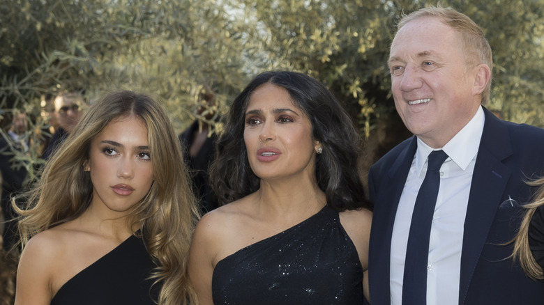 Valentina Paloma Pinault with her parents in 2026.
