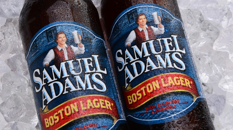 Two bottles of Sam Adams