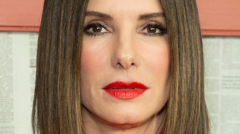 Sandra Bullock red lipstick