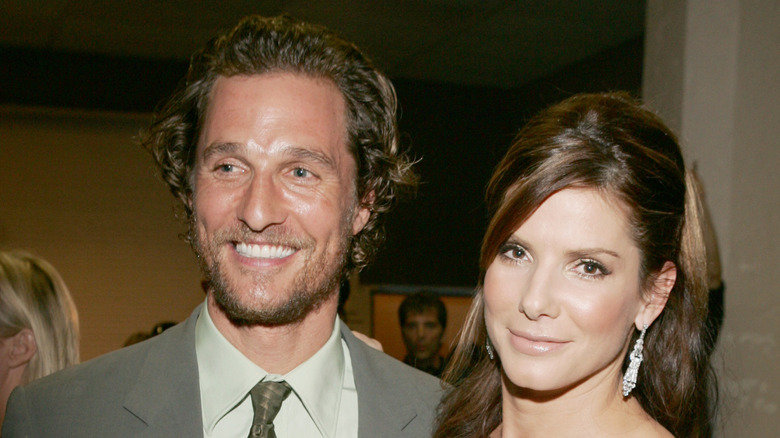 Matthew McConaughey beard; Sandra Bullock smiling