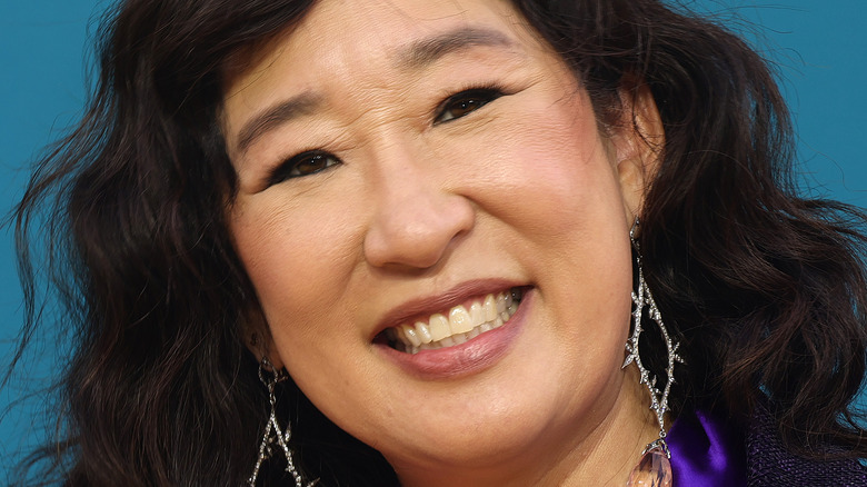 Sandra Oh smiling wavy hair