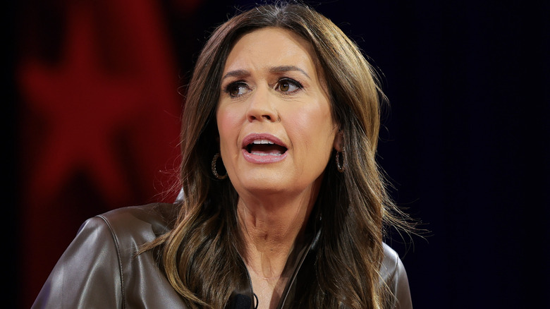 Sarah Huckabee Sanders speaking at CPAC