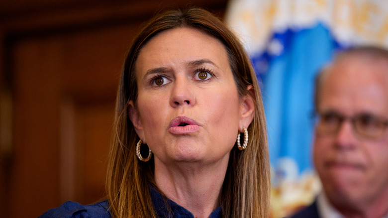 Gov. Sarah Huckabee Sanders speaking before U.S. Agriculture Secretary Brooke Rollins signs three new SNAP food choice waivers for the states of Idaho, Utah, and Arkansas