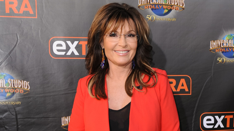 Sarah Palin wearing a red blazer