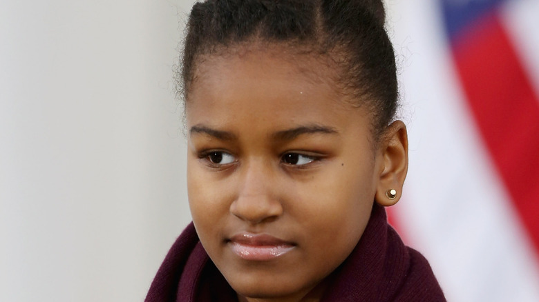 Sasha Obama at National Thanksgiving Celebration.