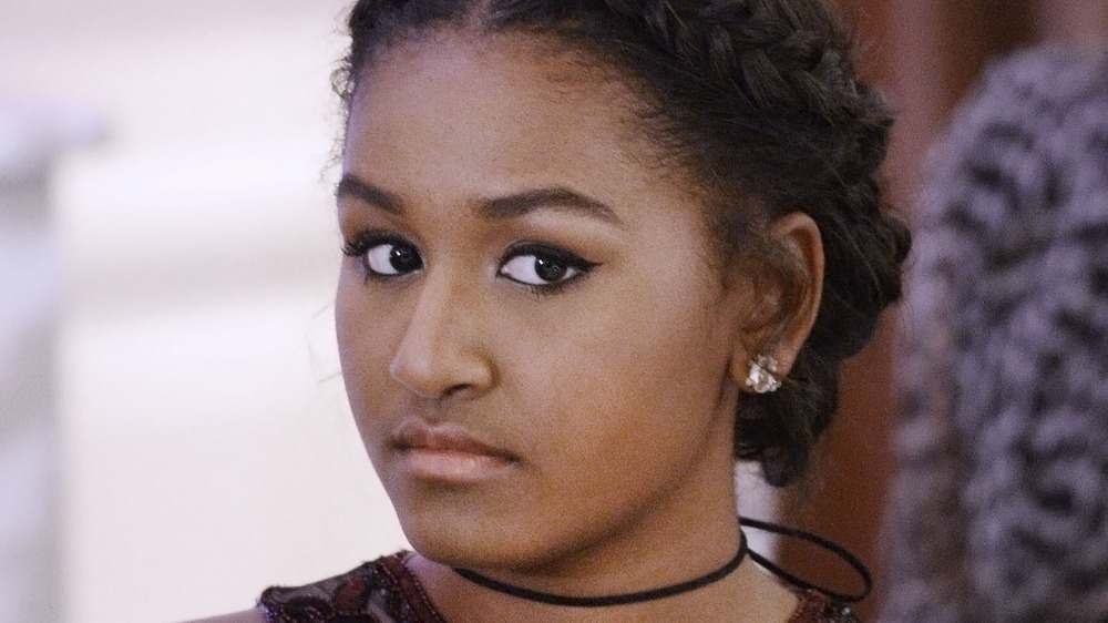 Sasha Obama staring