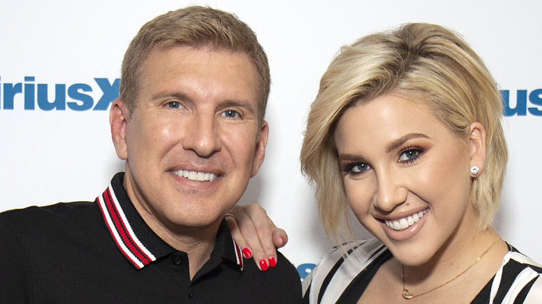 Todd Chrisley and Savannah Chrisley smiling