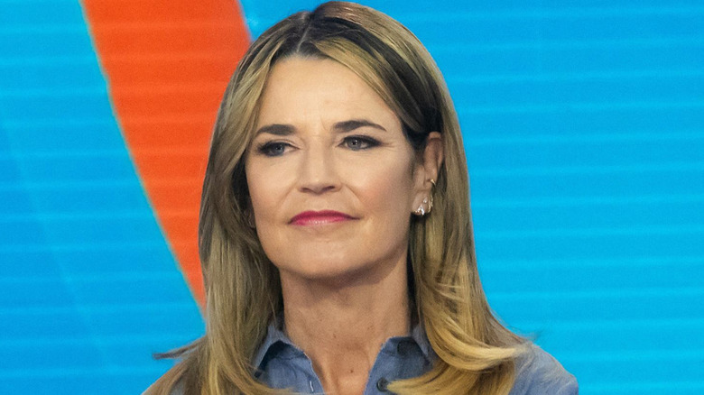 Savannah Guthrie on the set of 
