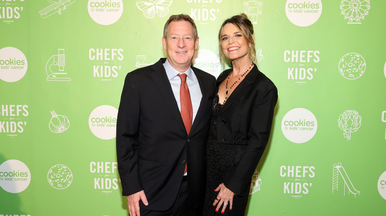 Michael Feldman and Savannah Guthrie at a red carpet event