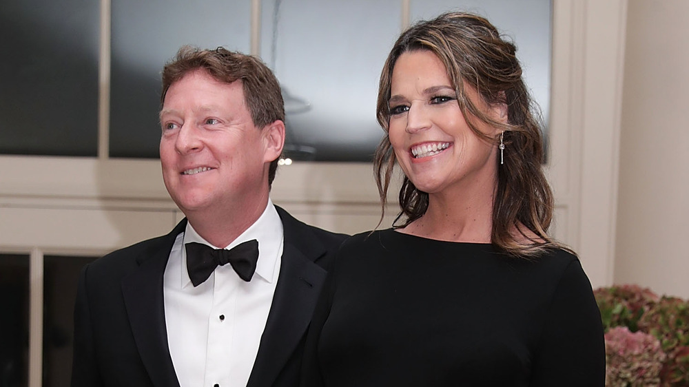 Savannah Guthrie and Michael Feldman smiling at the White House Correspondents Dinner