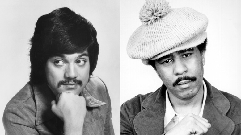 Split image of Freddie Prinze and Richard Pryor.