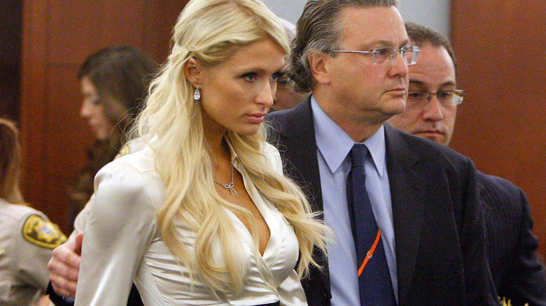 Paris Hilton in court.