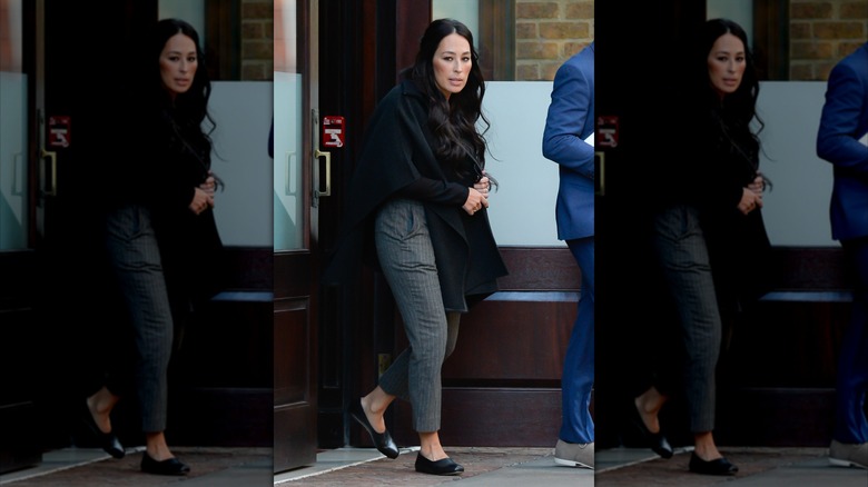 Joanna Gaines exiting a building in SoHo