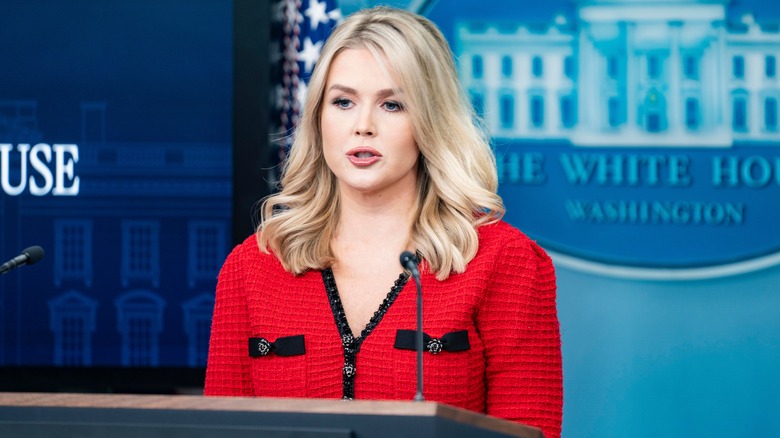 Karoline Leavitt at a White House press briefing