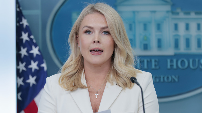 Karoline Leavitt at a White House press briefing