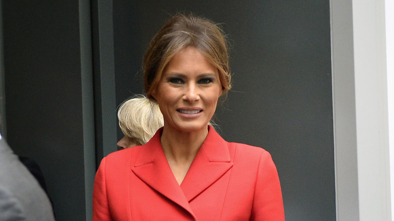 Melania Trump, smiling