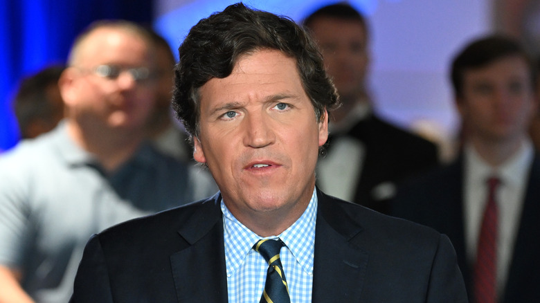 Tucker Carlson talking