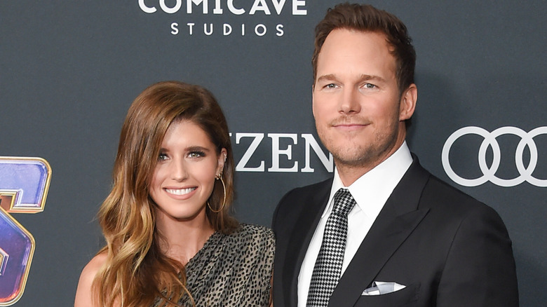 Katherine Schwarzenegger and Chris Pratt smiling