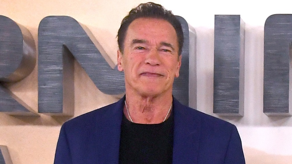 Arnold Schwarzenegger posing