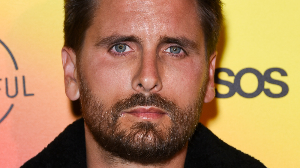 Scott Disick looking serious on the red carpet