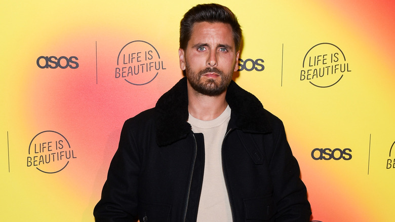 Scott Disick looking serious at red carpet event