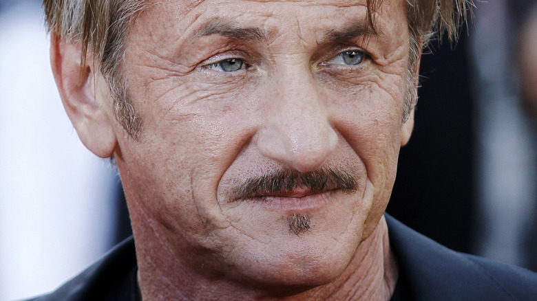 Sean Penn with tiny mustache