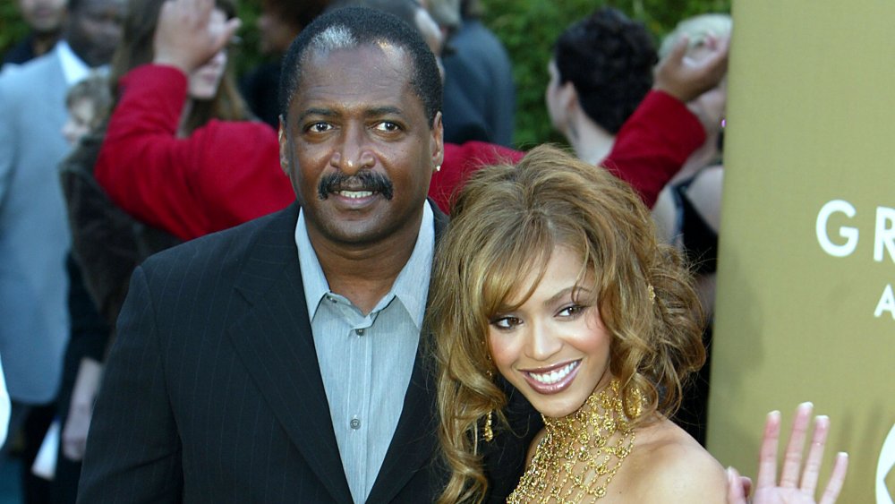 Mathew Knowles and Beyoncé at the 2004 Grammys