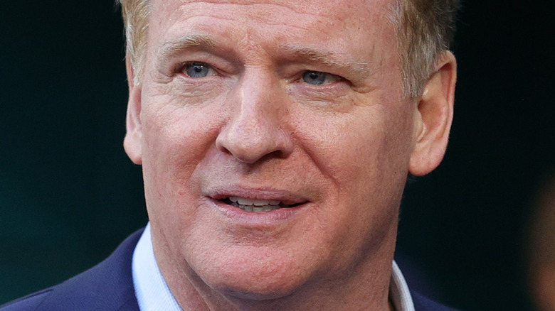 Roger Goodell in a blue suit