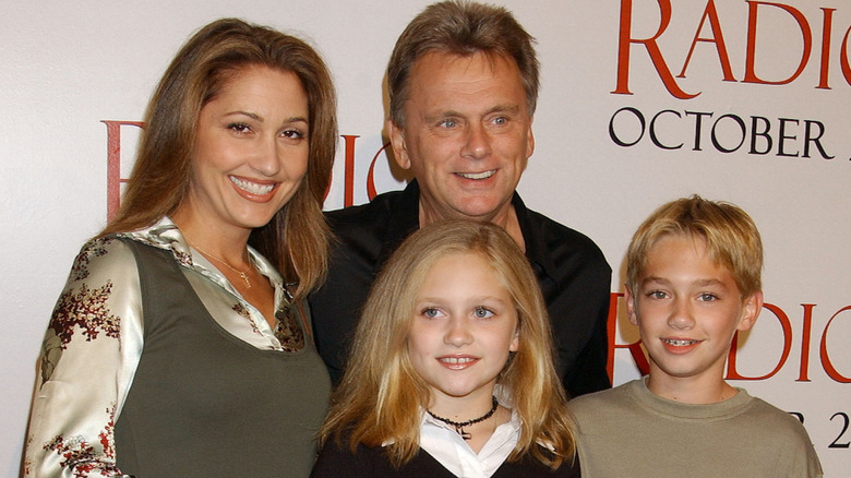 Pat Sajak, Wife Lesley, Daughter Maggie & Son Patrick on a red carpet