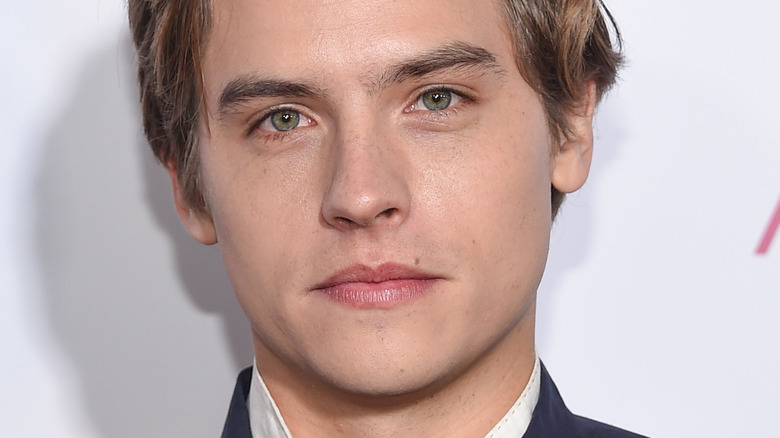 Dylan Sprouse poses on red carpet