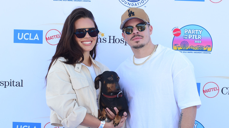 Bre Tiesi and Casper Smart on red carpet 
