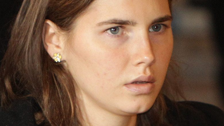 Amanda Knox looking scared 