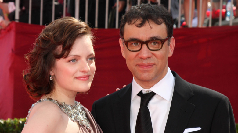 Elisabeth Moss and Fred Armisen at 61st Annual Primetime Emmy Awards