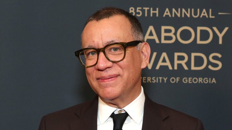 Fred Armisen on red carpet at the 85th Annual Peabody Awards