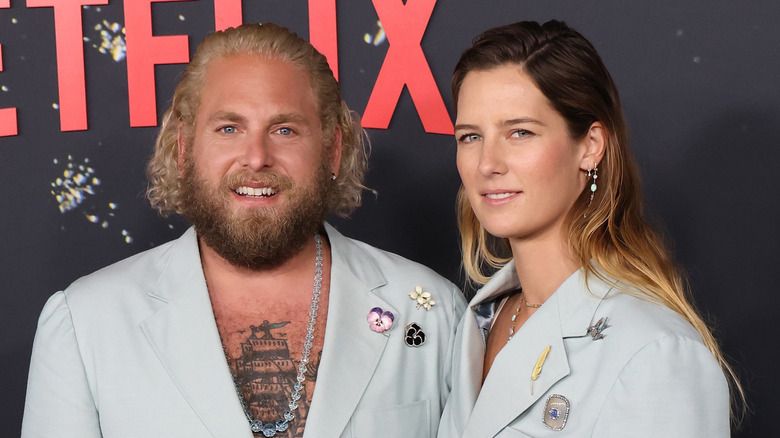 Jonah Hill and Sarah Brady iposing