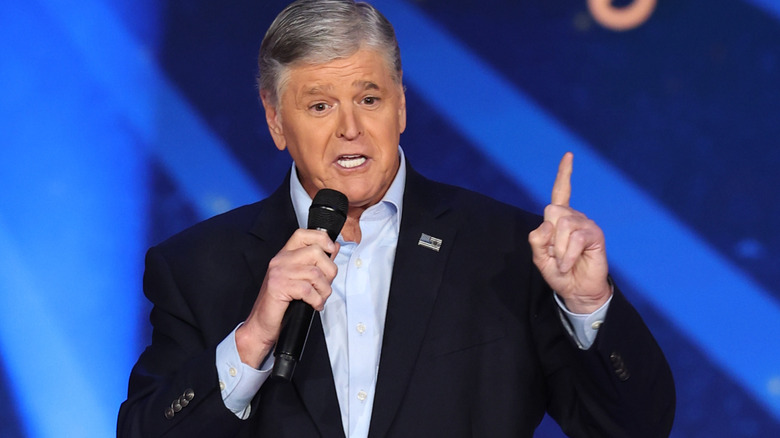 Sean Hannity speaks on stage