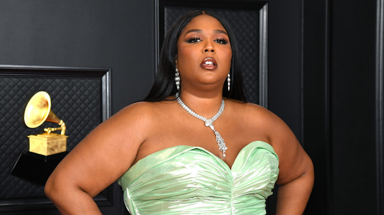 Lizzo poses for a photo