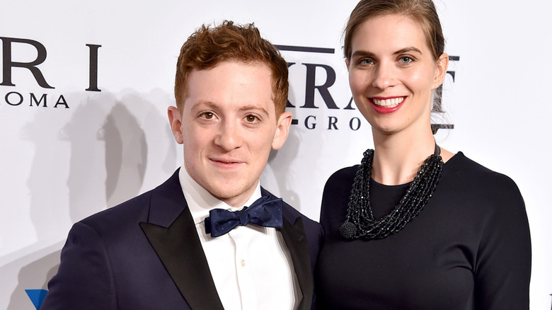 Ethan Slater and Lilly Jay attending the Elton John AIDS Foundation's 17th Annual An Enduring Vision Benefit