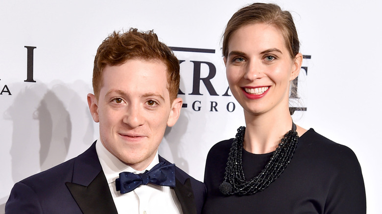 Ethan Slater and Lilly Jay attending the Elton John AIDS Foundation's 17th Annual An Enduring Vision Benefit