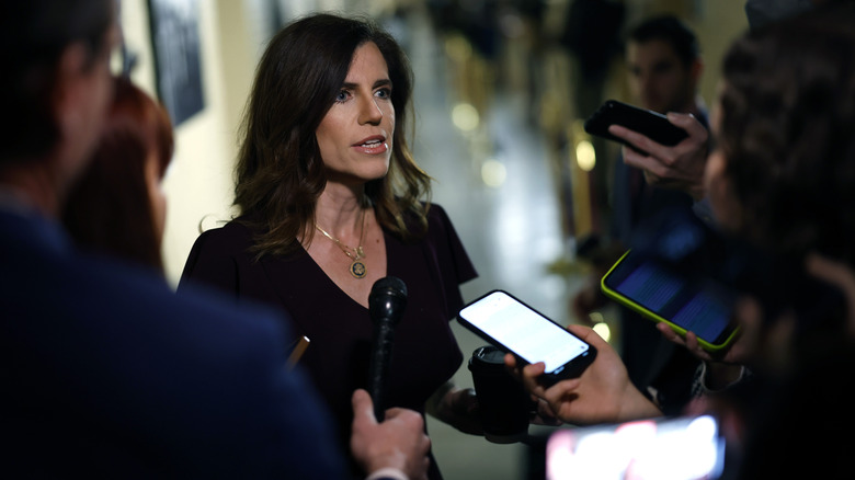 Nancy Mace talking to reporters.