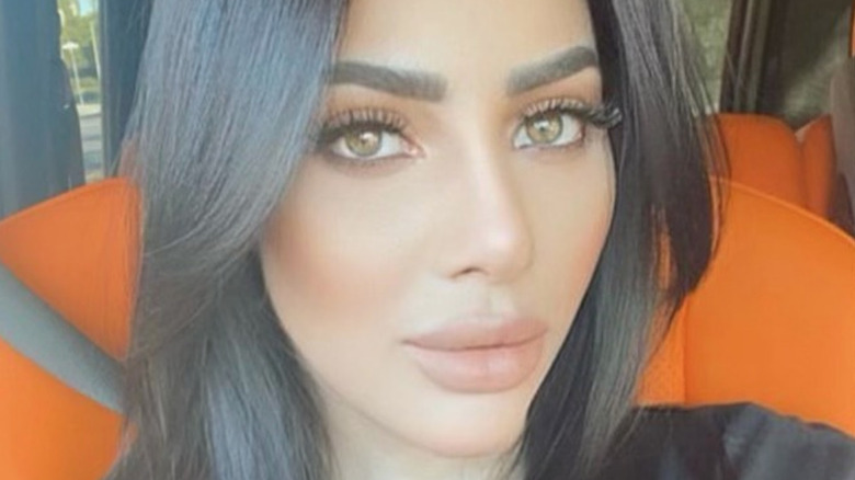 Paulina Ben-Cohen of Shahs of Sunset in car with full makeup