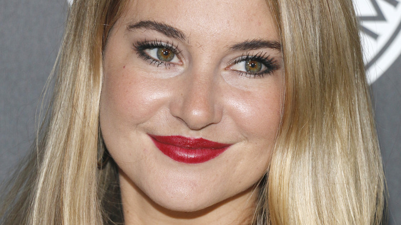 Shailene Woodley smiling red lipstick