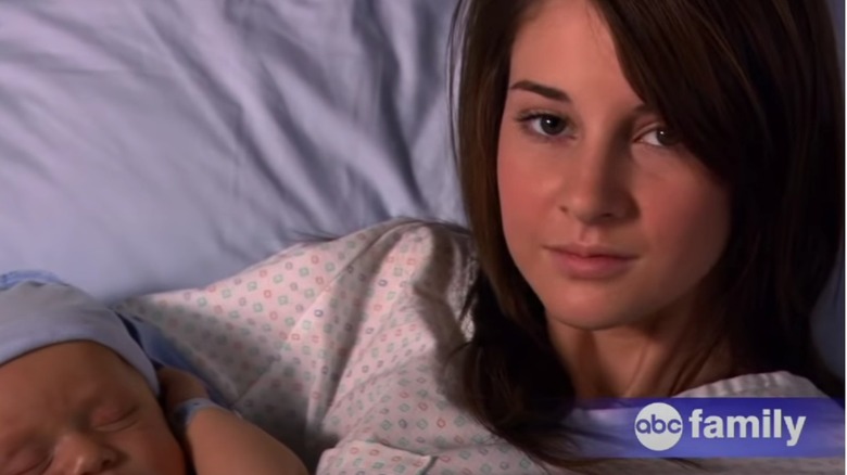 Shailene Woodley holding a baby in a scene from The Secret Life of the American Teenager