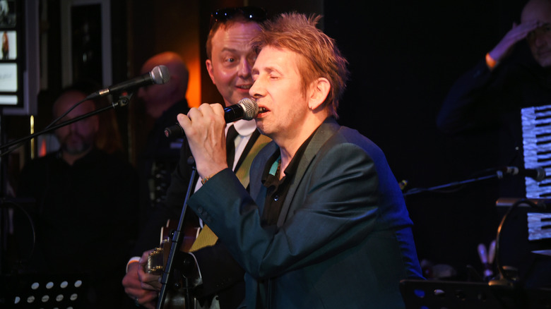 Shane MacGowan performing