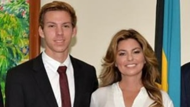 Shania Twain with son Eja Lange