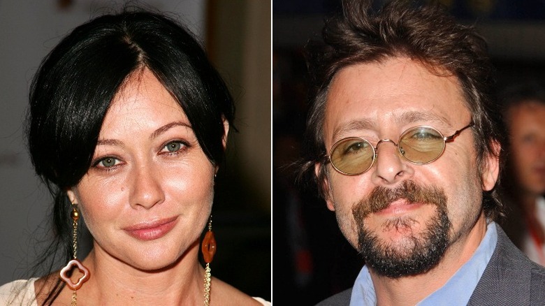 Shannen Doherty and Judd Nelson smiling